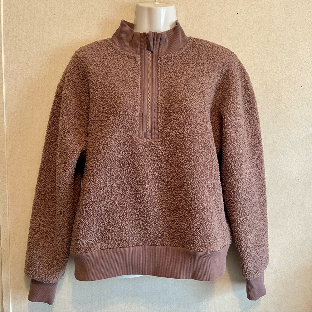 FREELY Cozy Brown Sherpa Pullover